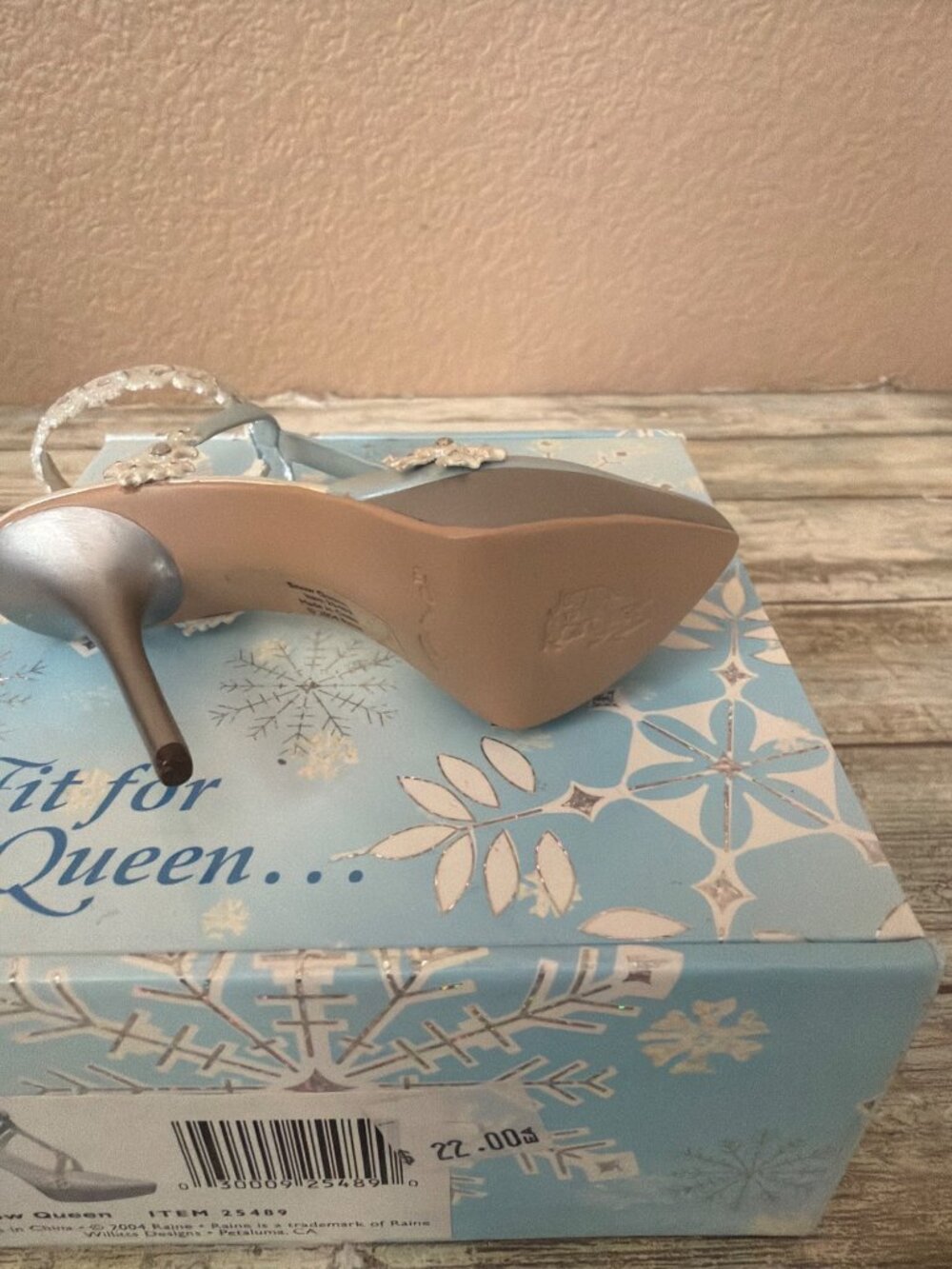 2004 Just the Right Shoe by Raine "Snow Queen" 25489 w/Box 4th Annual Christmas - Picture 7 of 13